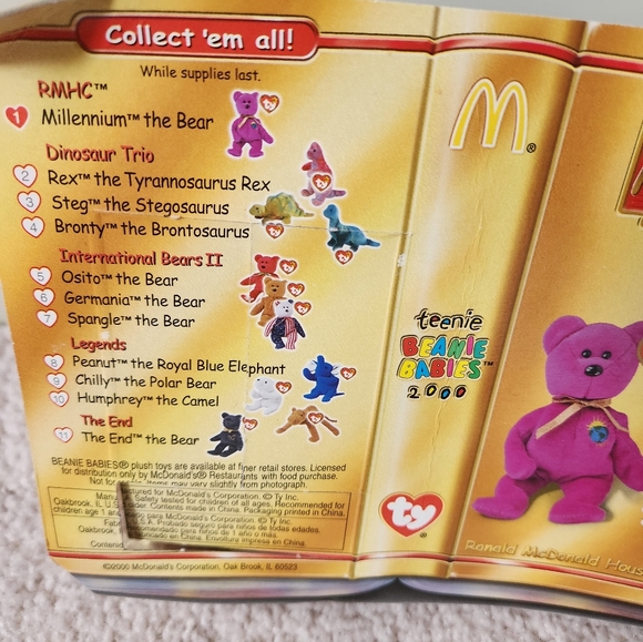 NWT: Ty McDonald's Teenie Beanie Babies 2000 MILLENNIUM & THE END Retired - Picture 4 of 6